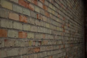 Close up of a party wall.